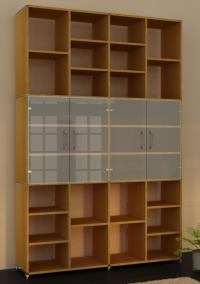 Bücherregal Glastüren