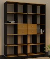 Regal schwarz und Erle