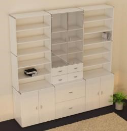 Regal mit Tiefenversatz