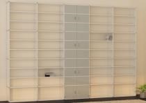 satinierte Glastüre